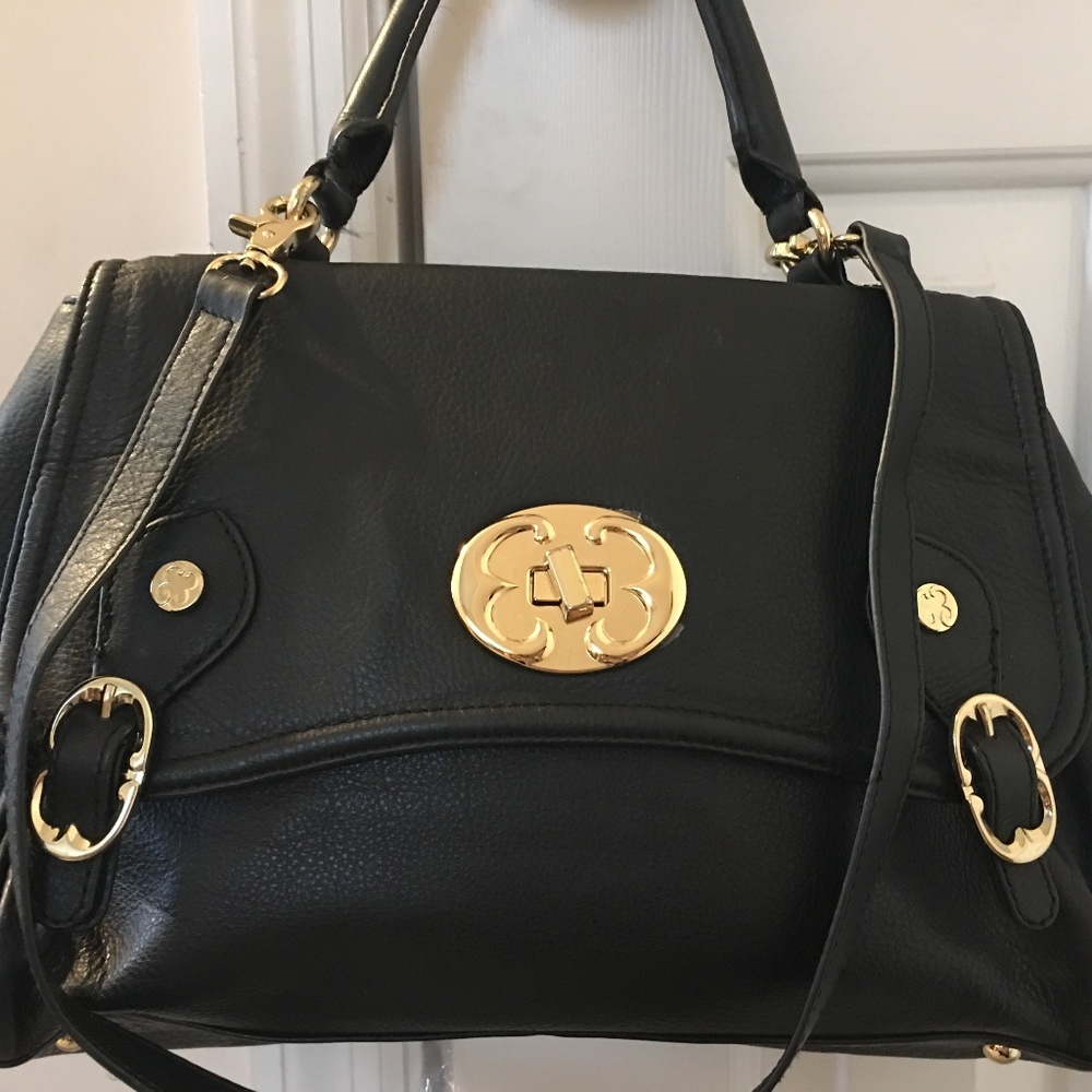 Emma Fox Black Leather Purse, Excellent Condition